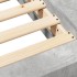 Estructura de cama madera de ingeniería gris hormigón