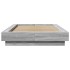 Estructura de cama madera de ingeniería gris Sonoma 90x190