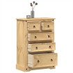 Cómoda cajonera Corona madera maciza de pino 80x43x114 cm
