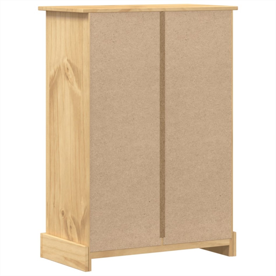 Cómoda cajonera Corona madera maciza de pino 80x43x114