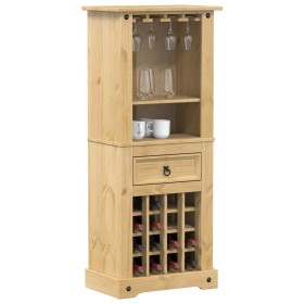 Mueble botellero Corona madera maciza de pino 56x35x134,5