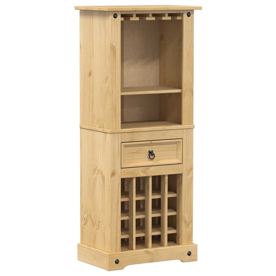 Mueble botellero Corona madera maciza de pino 56x35x134,5