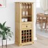 Mueble botellero Corona madera maciza de pino 56x35x134,5