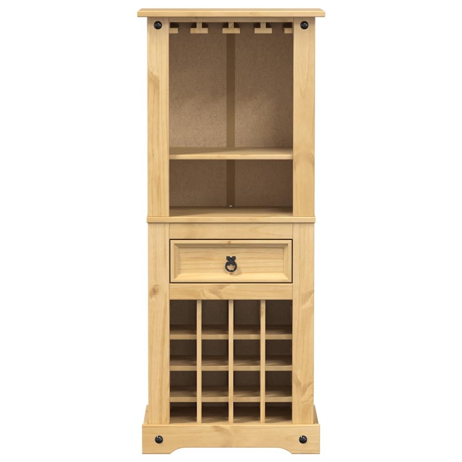 Mueble botellero Corona madera maciza de pino 56x35x134,5
