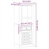 Mueble botellero Corona madera maciza de pino 56x35x134,5