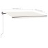 Toldo manual retráctil con LED crema 400x300