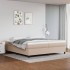 Estructura cama sin colchón cuero sintético capuchino