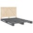 Estructura de cama con cabecero madera pino gris 140x200