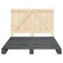 Estructura de cama con cabecero madera pino gris 140x200