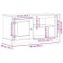 Mueble de TV Corona madera maciza de pino 100x40x52
