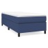 Estructura de cama sin colchón tela azul 90x200