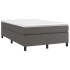 Estructura de cama sin colchón cuero sintético gris 120x200