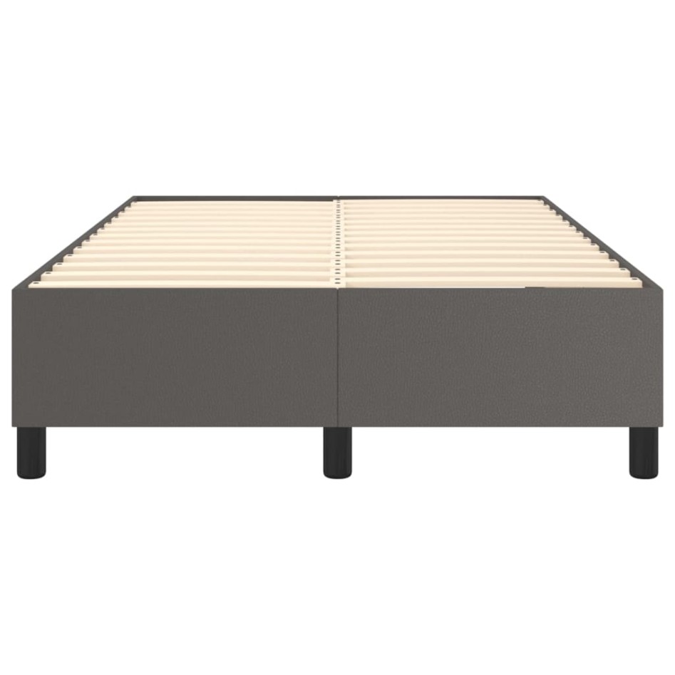 Estructura de cama sin colchón cuero sintético gris 120x200