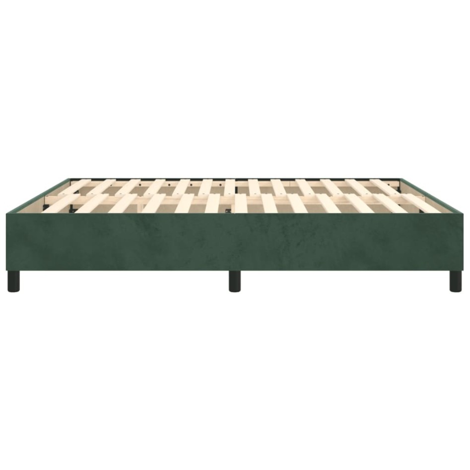 Estructura cama sin colchón terciopelo verde oscuro 180x200