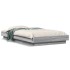 Estructura de cama con luces LED madera gris Sonoma 90x200