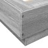 Estructura de cama con luces LED madera gris Sonoma 90x200