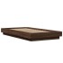 Estructura cama con luces LED madera marrón roble 100x200