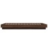 Estructura cama con luces LED madera marrón roble 100x200