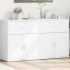 Aparador de madera de ingeniería 2 uds blanco 60x31x70