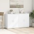 Aparador de madera de ingeniería 2 uds blanco 60x31x70