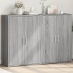 Aparadores 2 uds madera de ingeniería gris Sonoma 60x31x84 cm