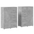 Aparadores 2 uds madera de ingeniería gris hormigón 60x31x84