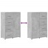Aparadores 2 uds madera de ingeniería gris hormigón 60x31x84