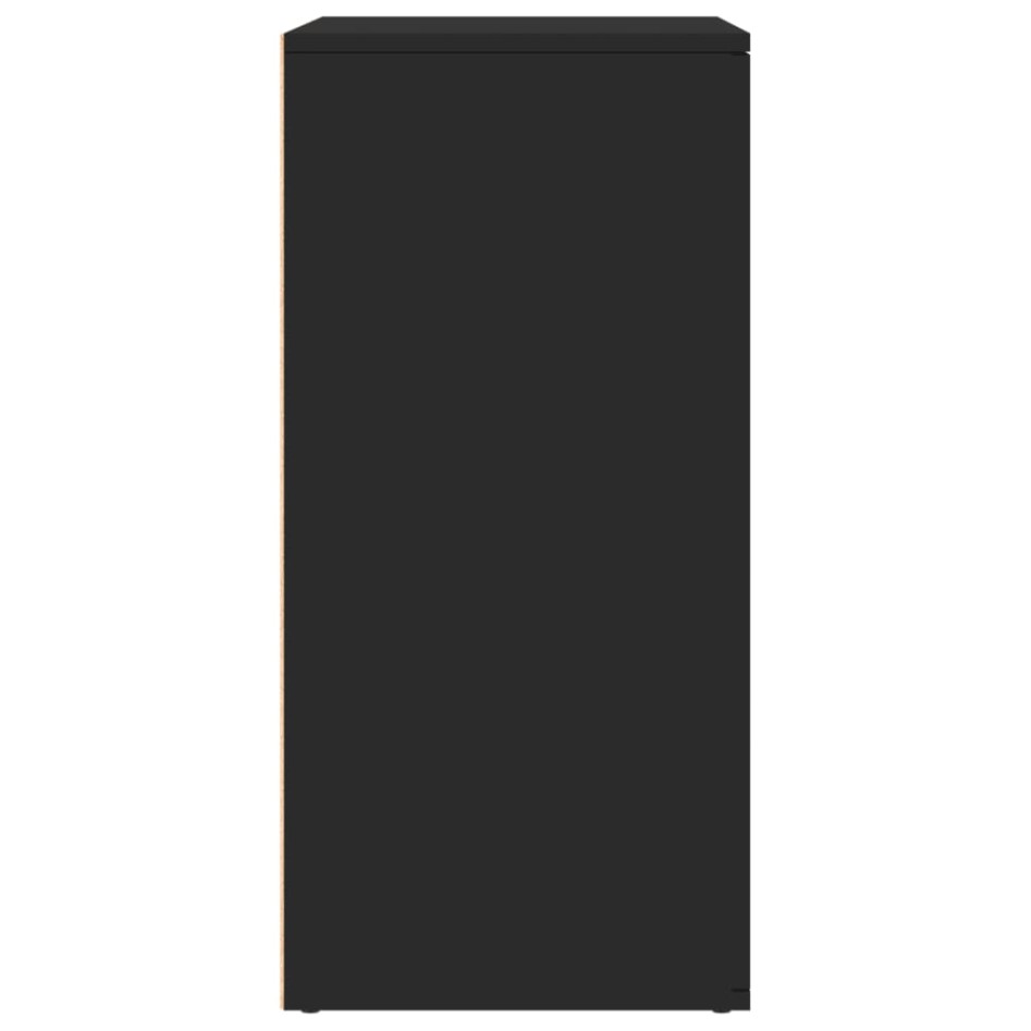 Aparadores 2 unidades madera de ingeniería negro 79x38x80