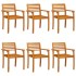 Sillas de jardín 6 uds madera maciza de acacia 59x55x85