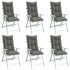 Cojines para silla respaldo alto 6 uds tela gris oscuro