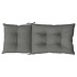 Cojines para silla respaldo alto 6 uds tela gris oscuro