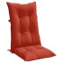 Cojines silla respaldo alto 6 uds tela rojo melange 120x50x7