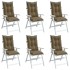 Cojines para silla respaldo alto 6 uds tela gris taupe
