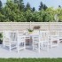 Cojines silla respaldo bajo 6 ud tela crema melange 100x50x7