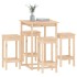 Set de bar 5 piezas madera maciza de