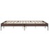 Estructura cama madera ingeniería metal marrón roble 150x200