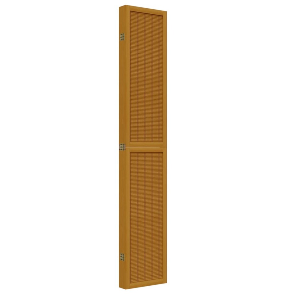 Biombo separador de 6 paneles madera maciza paulownia