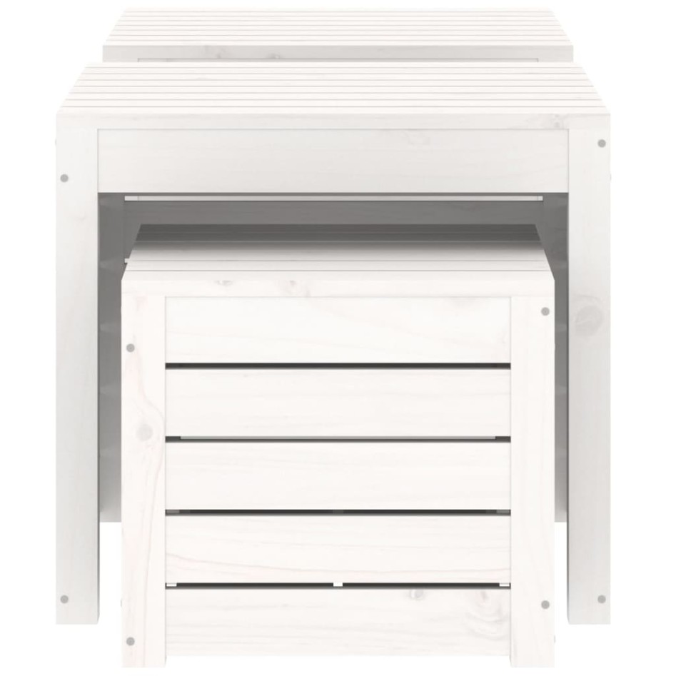 Set de cajas de jardín 3 piezas madera maciza de pino