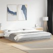 Estructura de cama con luces LED madera gris Sonoma 200x200 cm