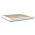 Estructura de cama con LED madera ingeniería blanco 180x200