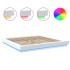 Estructura de cama con LED madera ingeniería blanco 180x200