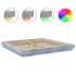 Estructura cama con luces LED madera gris hormigón 180x200