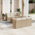 Set sofás de jardín 7 piezas y cojines ratán sintético