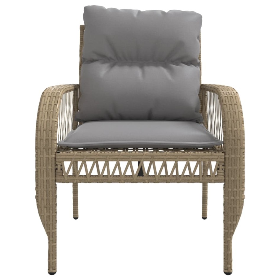 Juego de sofás jardín con cojines 4 pzas ratán sintético