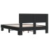 Estructura de cama madera de ingeniería y metal negro