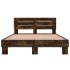 Estructura cama madera ingeniería metal roble ahumado