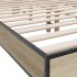 Estructura cama madera ingeniería metal roble Sonoma 140x190