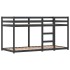 Litera con cortinas madera maciza de pino rosa 90x200