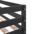 Litera con cortinas madera maciza de pino rosa 90x200