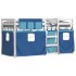 Litera con cortinas madera maciza de pino azul 80x200